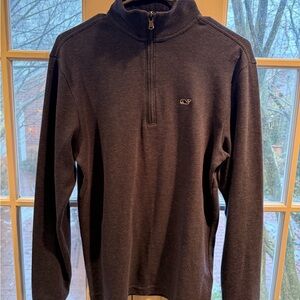 Vineyard Vines Men's Charcoal Zip-Up Sweater